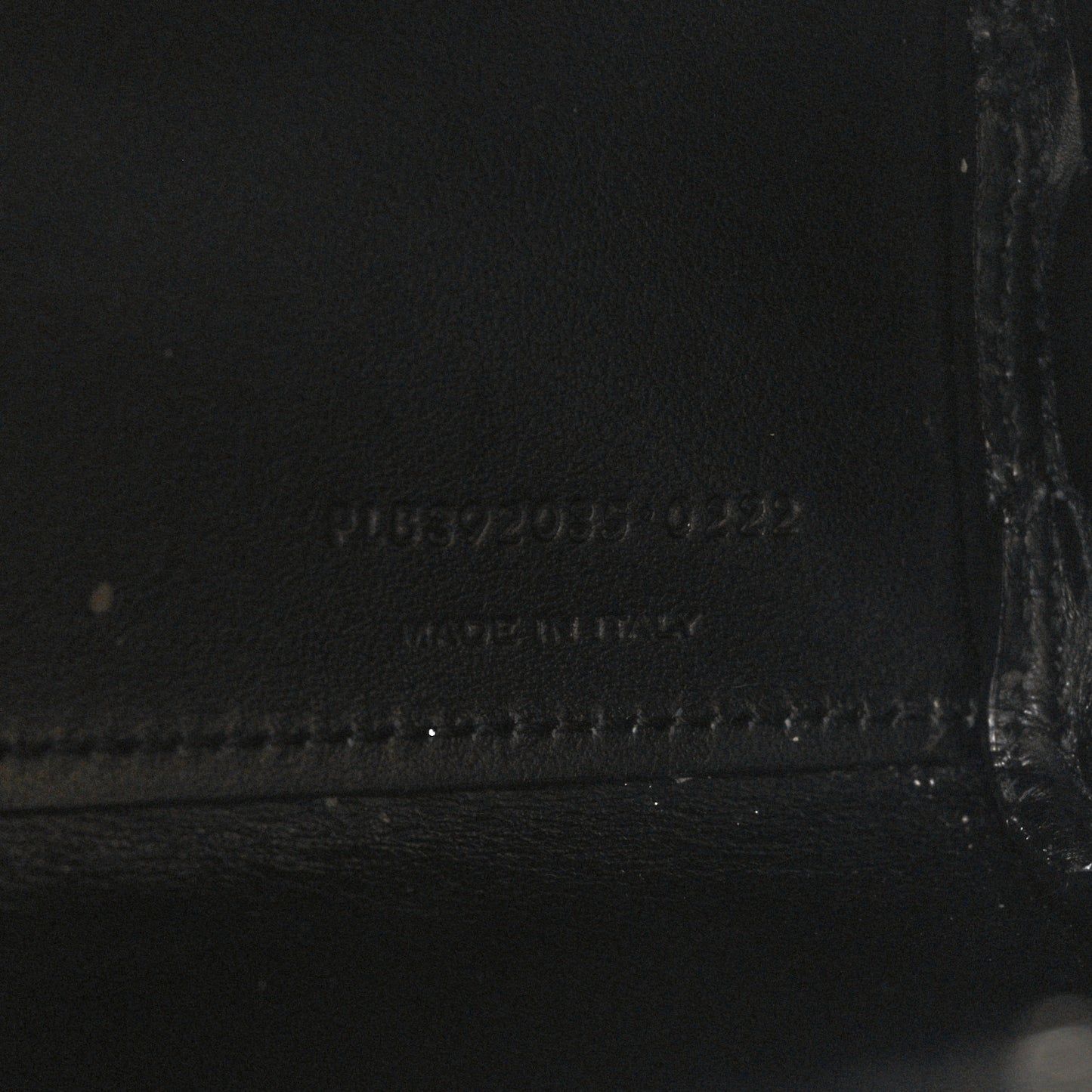 Calfskin Crocodile Embossed Nano Sac De Jour Black