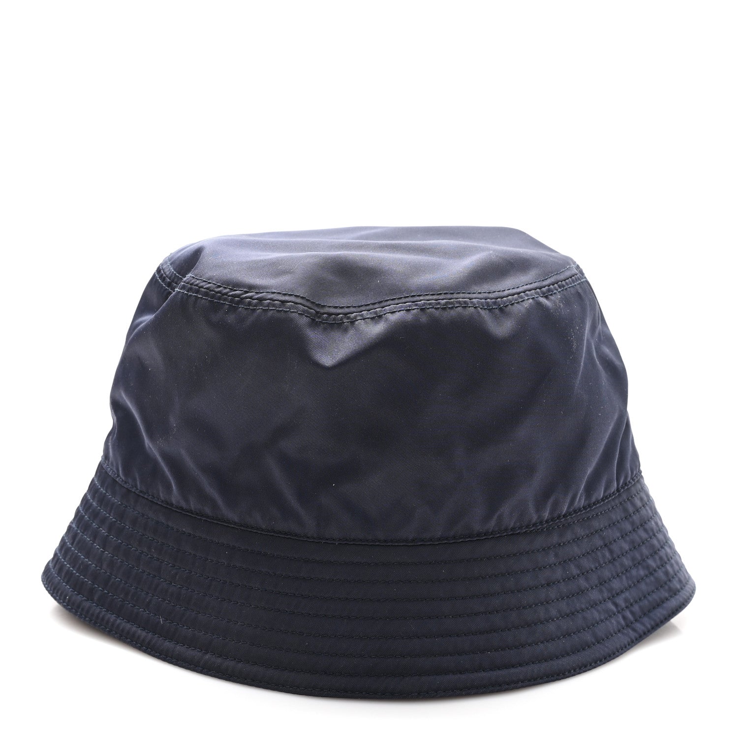 Prada Re-Nylon Metal Triangle Logo Womens Bucket Hat XL Black 5 of 9