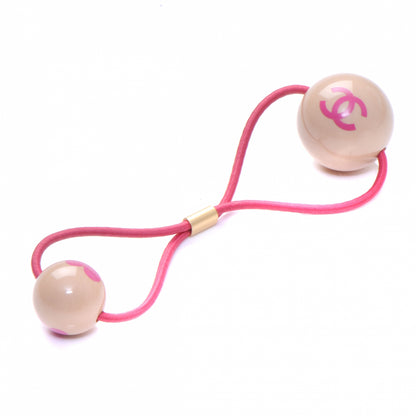 Chanel Resin CC Heart Hair Tie Fuchsia 1 of 2