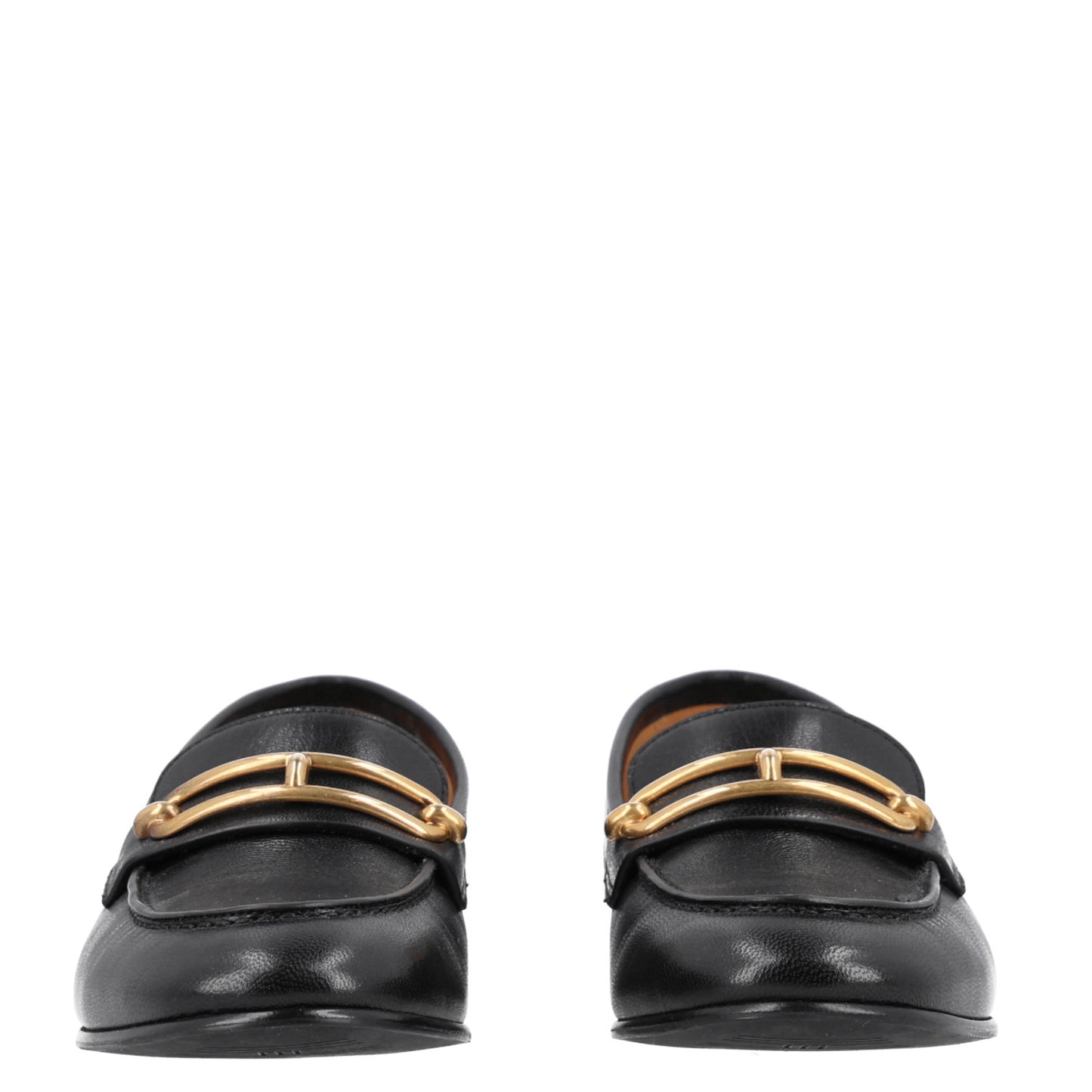Calfskin Womens Colette Loafers 35 Black