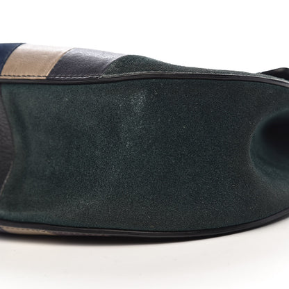 Chloe Suede Calfskin Patchwork Drew Shoulder Bag Black 17 of 18