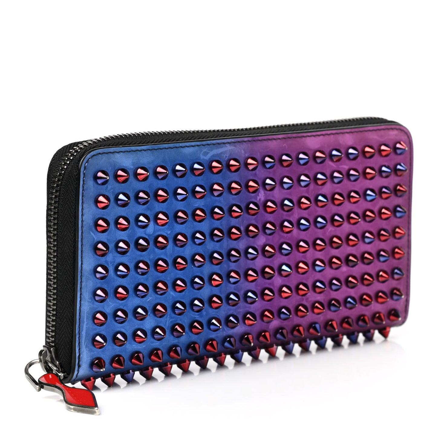 Patent Scarabe Spikes Panettone Zip Around Wallet Rose Digitale