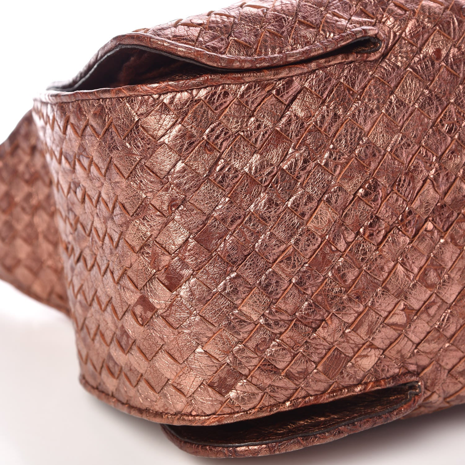 Bottega Veneta Metallic Ostrich Intrecciato Hobo Copper 14 of 15