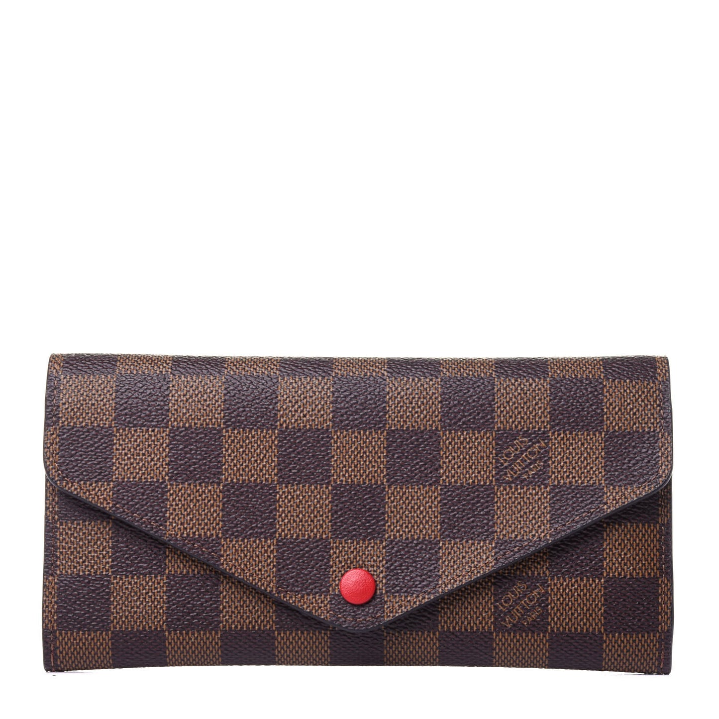 Damier Ebene Josephine Wallet Red