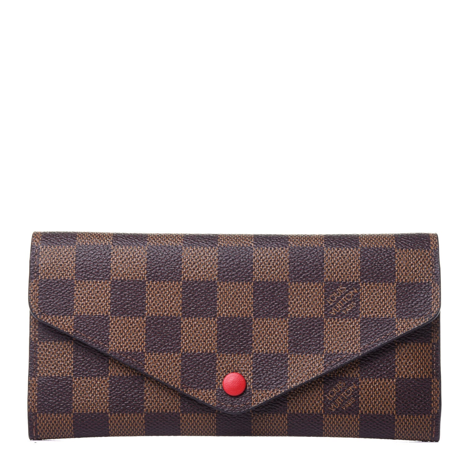 Louis Vuitton Damier Ebene Josephine Wallet Red 1 of 12
