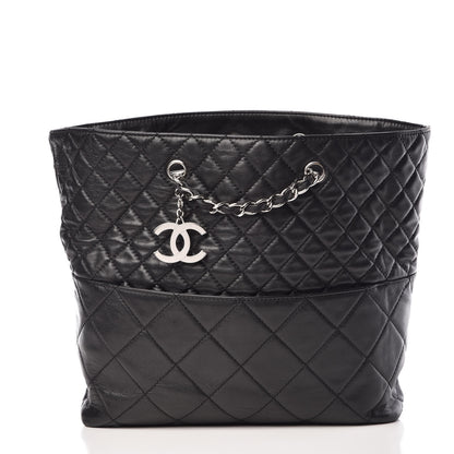 Chanel Calfskin Quilted In The Business North South Tote Black 1 of 9