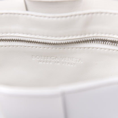 Bottega Veneta Lambskin Maxi Intrecciato Cassette Crossbody Bag White 6 of 9