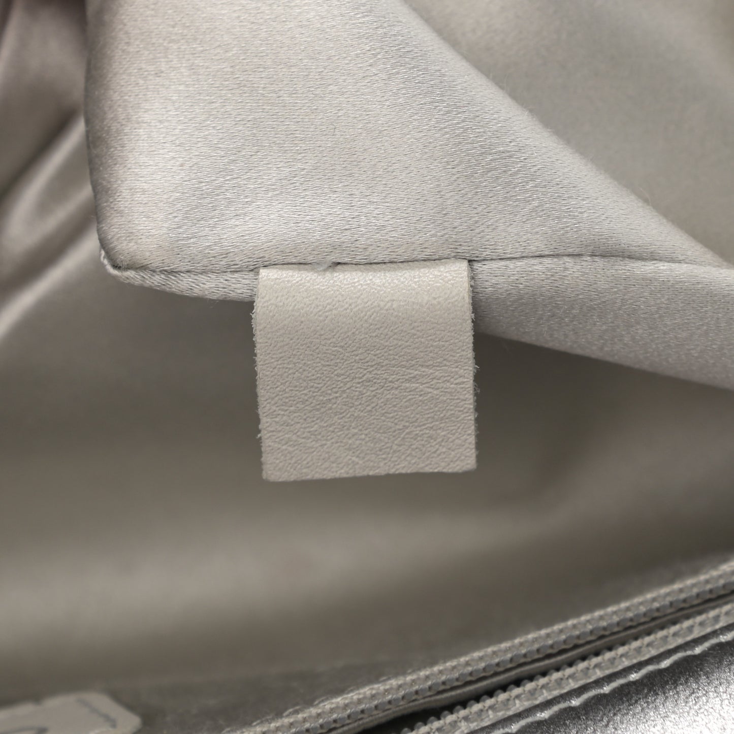 Metallic Lambskin Quilted Medium Leo Lion Flap Clutch Silver
