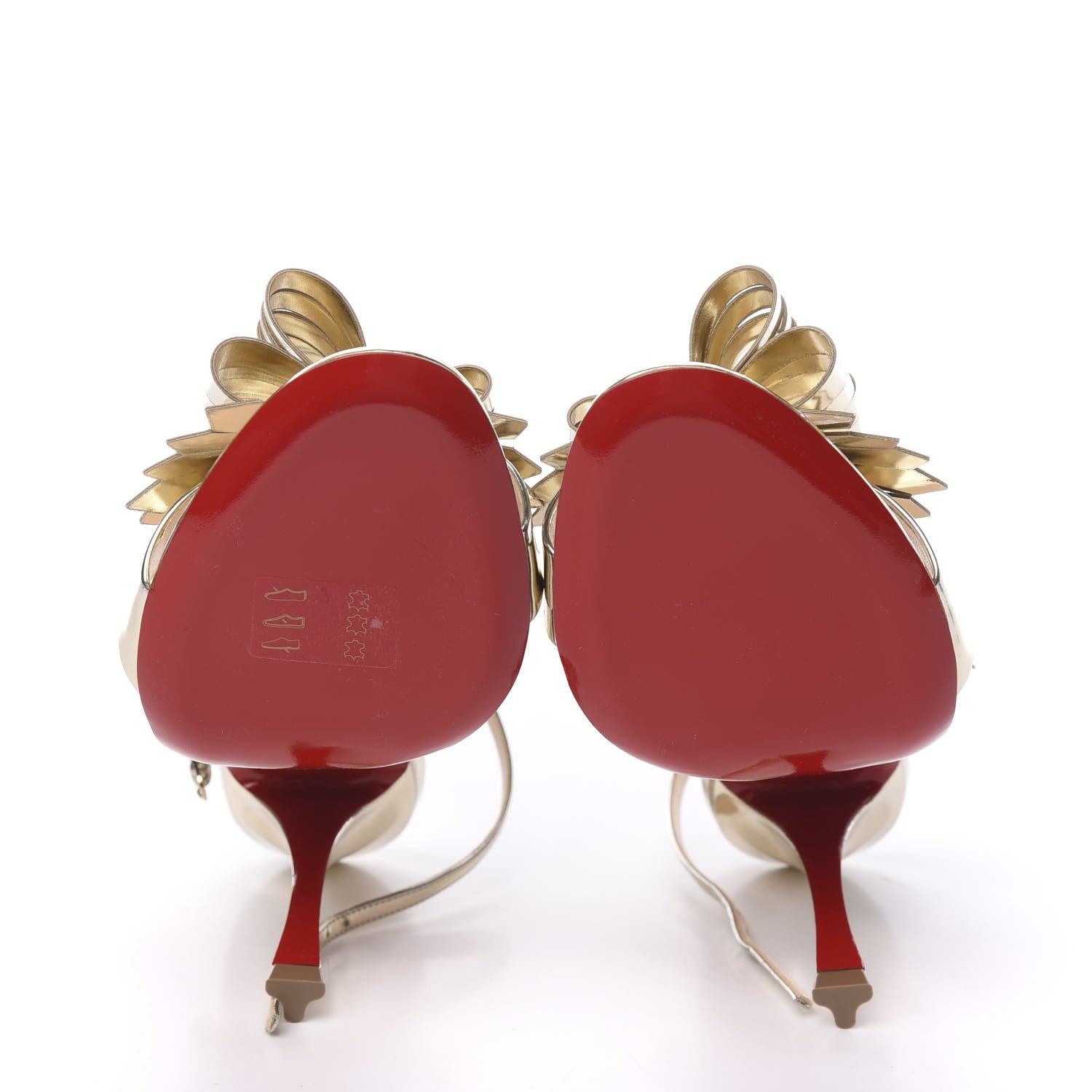 Christian Louboutin Specchio Miss Valois 100 Bow Sandals 37 Light Gold 5 of 8