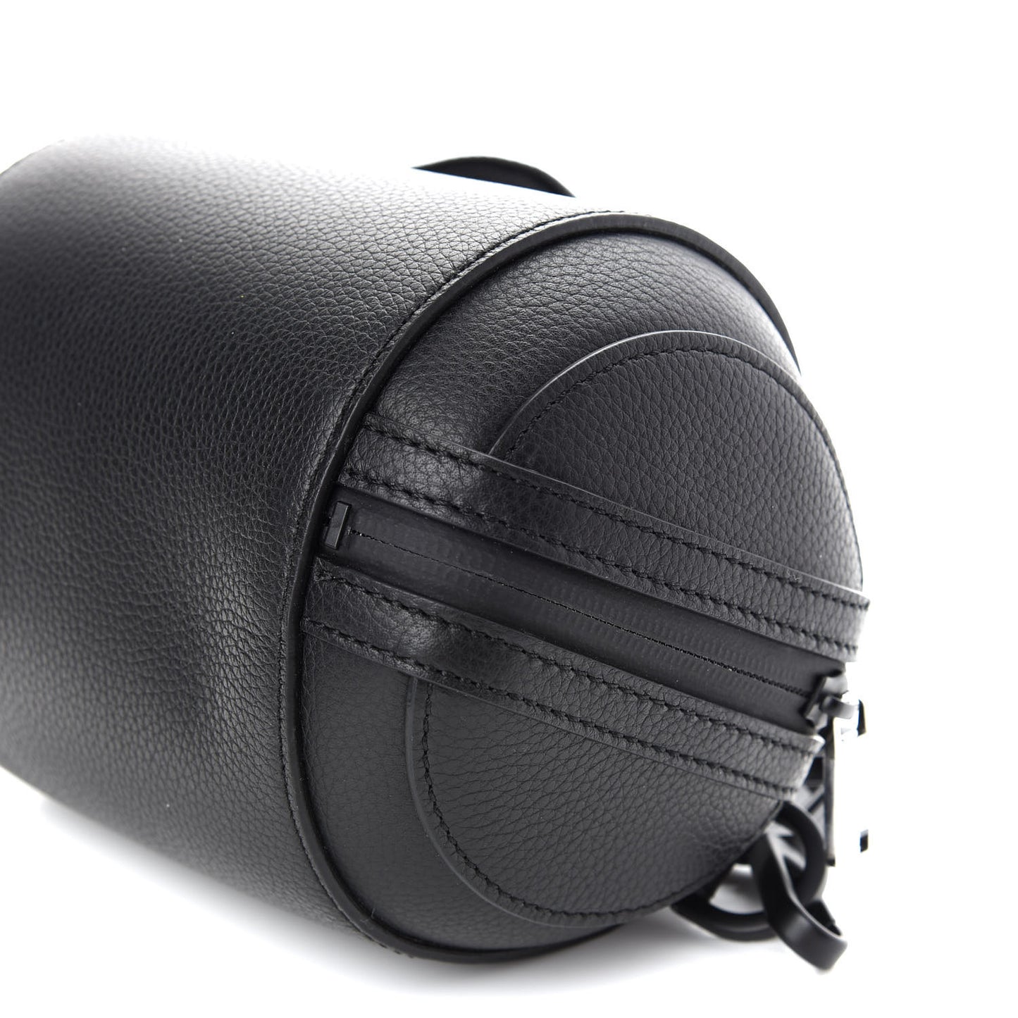 Grained Calfskin Safari Hard Roller Black