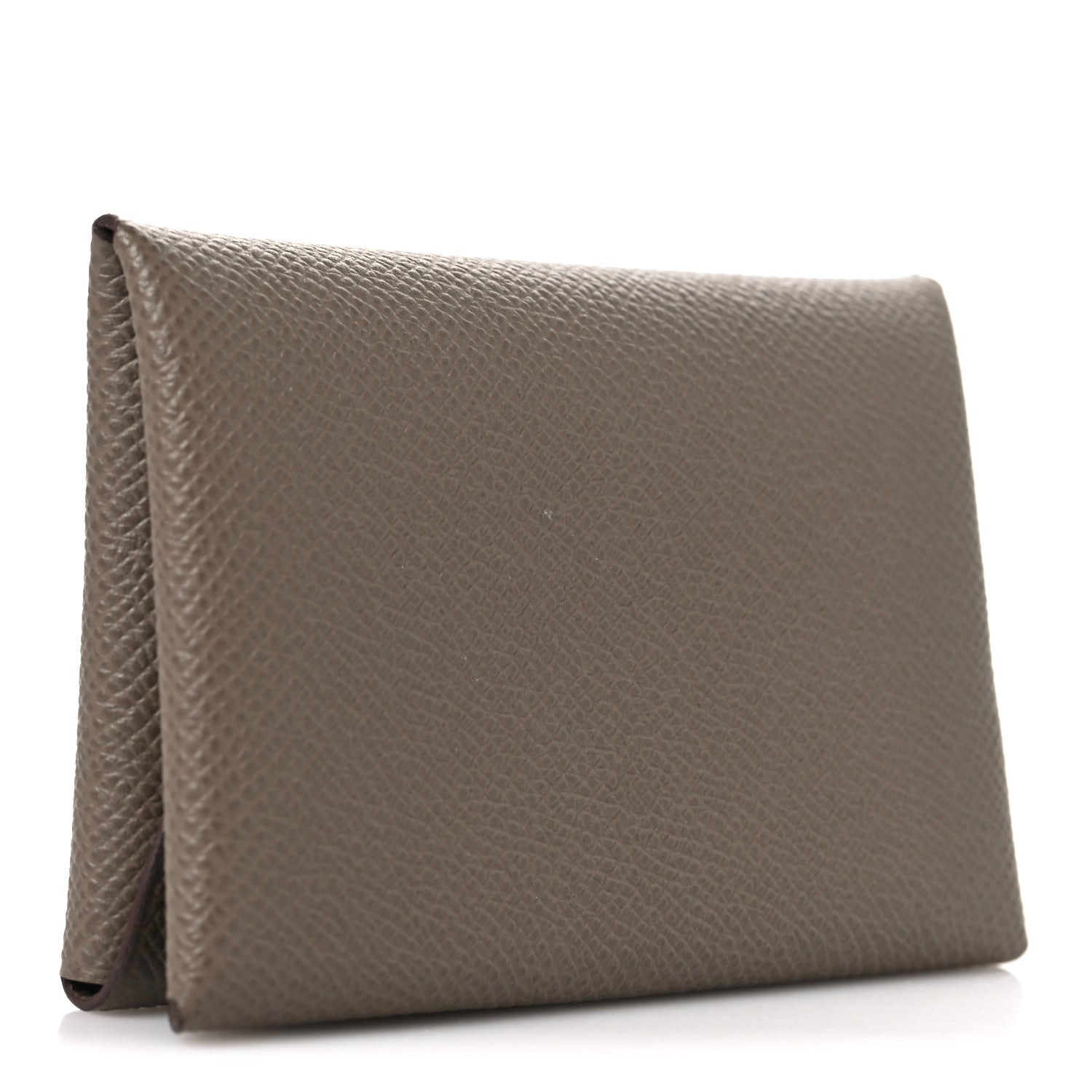 Hermes Epsom Calvi Duo Card Case Etoupe 3 of 7