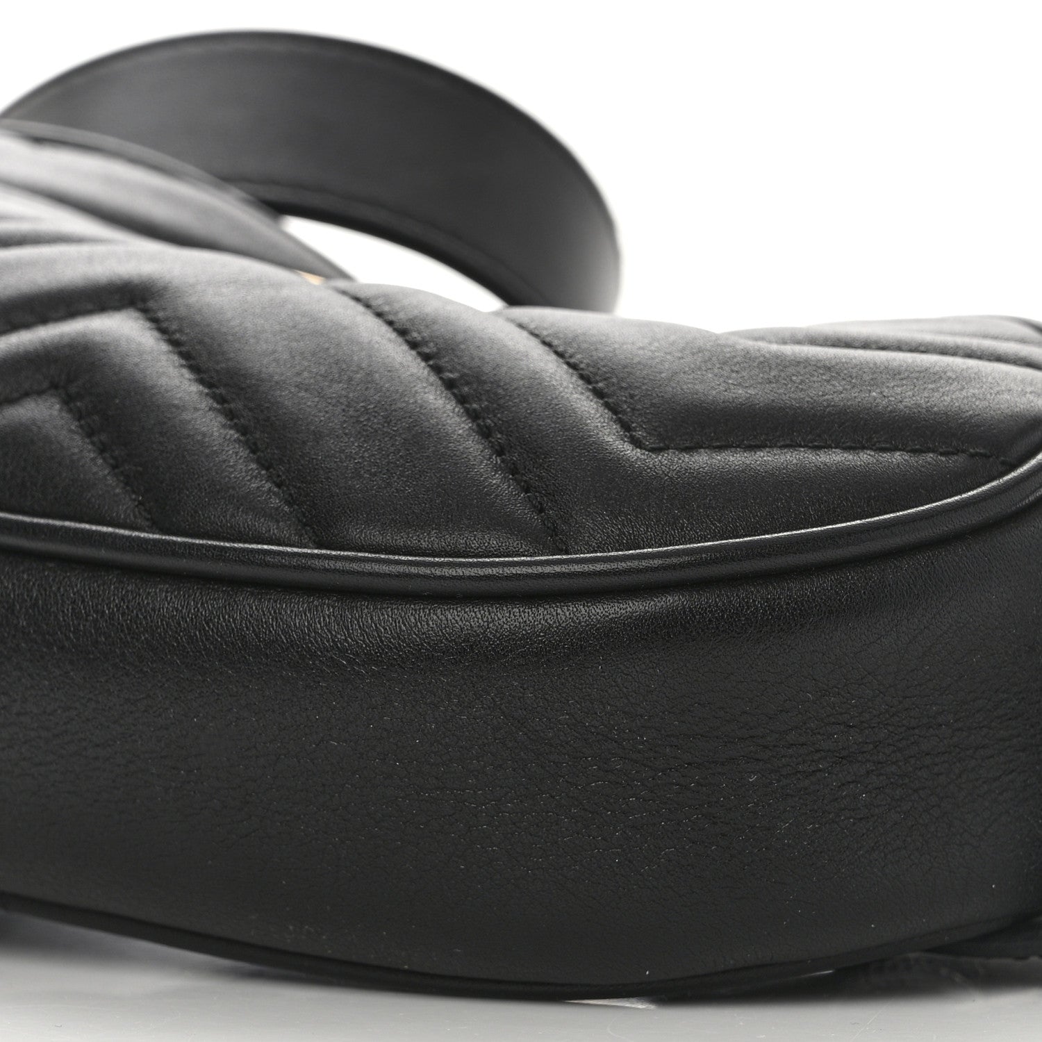 Gucci Calfskin Matelasse GG Marmont Belt Bag 75 30 Black 11 of 11