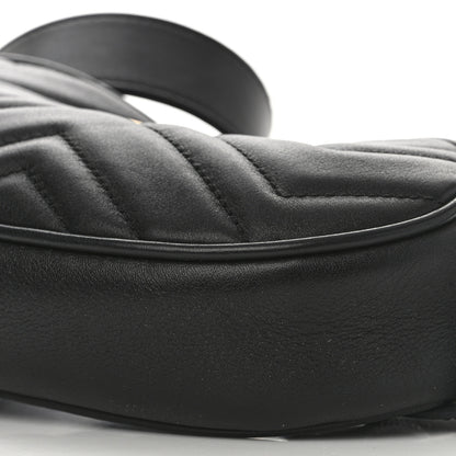 Gucci Calfskin Matelasse GG Marmont Belt Bag 75 30 Black 11 of 11