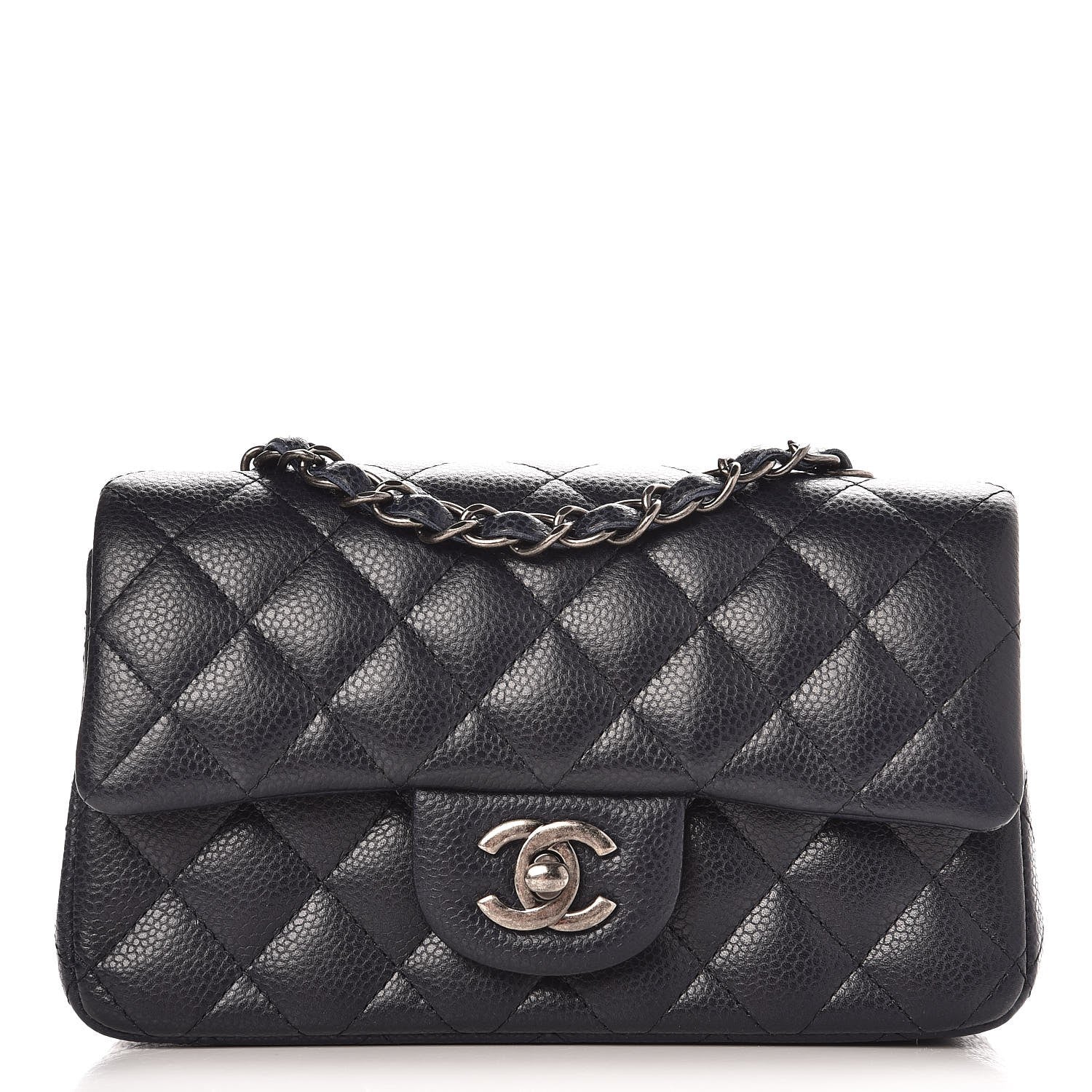 Chanel Caviar Quilted Mini Rectangular Flap Navy 1 of 9
