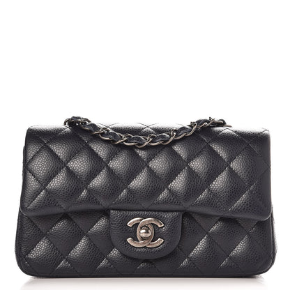 Chanel Caviar Quilted Mini Rectangular Flap Navy 1 of 9