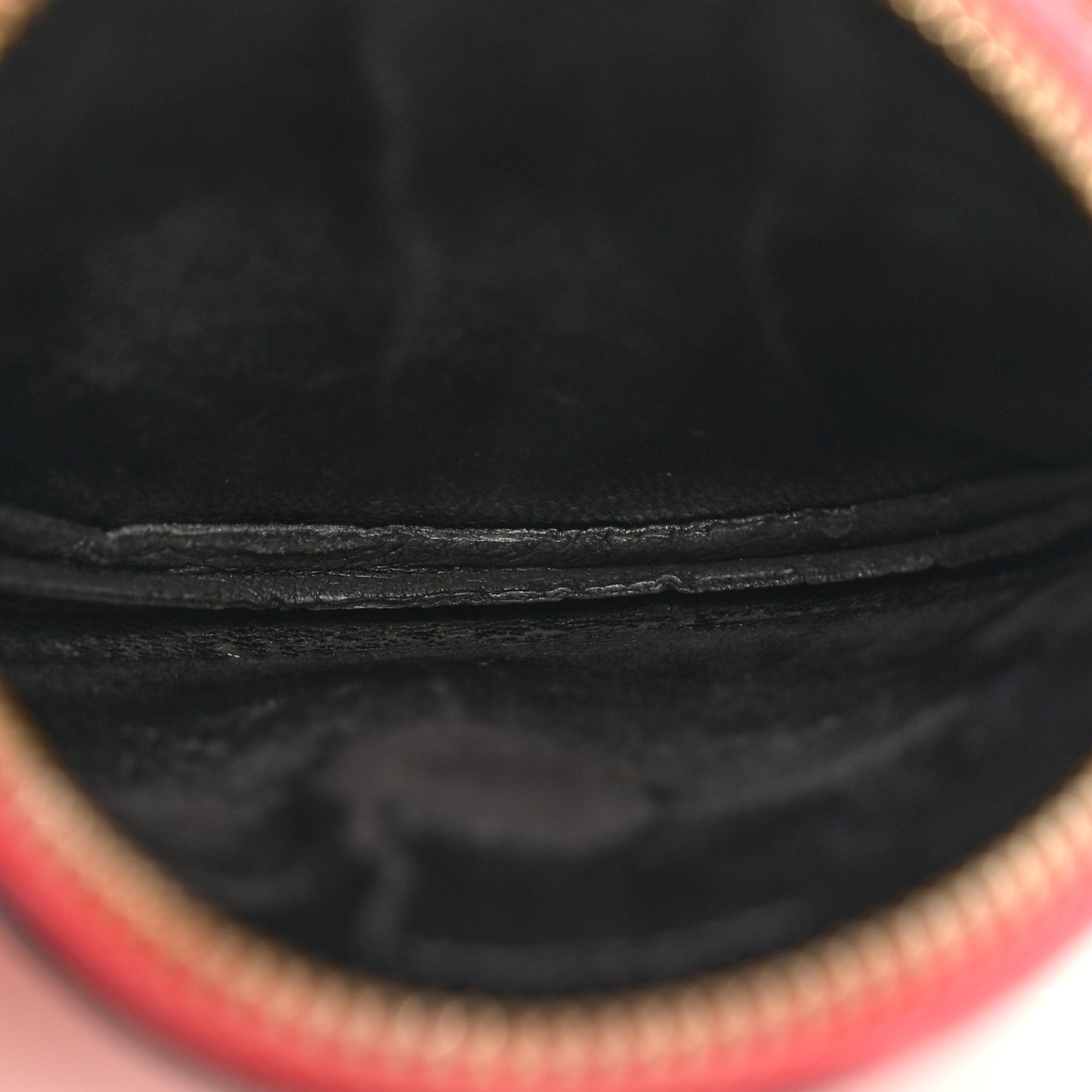 Calfskin Zip Coin Purse Red