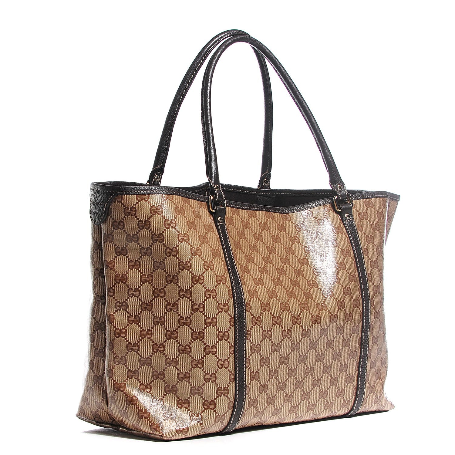 Gucci Crystal Monogram Large Joy Tote Beige Ebony Testa di Moro 3 of 7