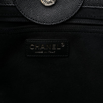 Chanel Caviar Medium Studded Deauville Tote Black 6 of 10