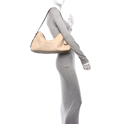Prada Soft Calfskin Large Aimée Shoulder Bag Travertine 2 of 9