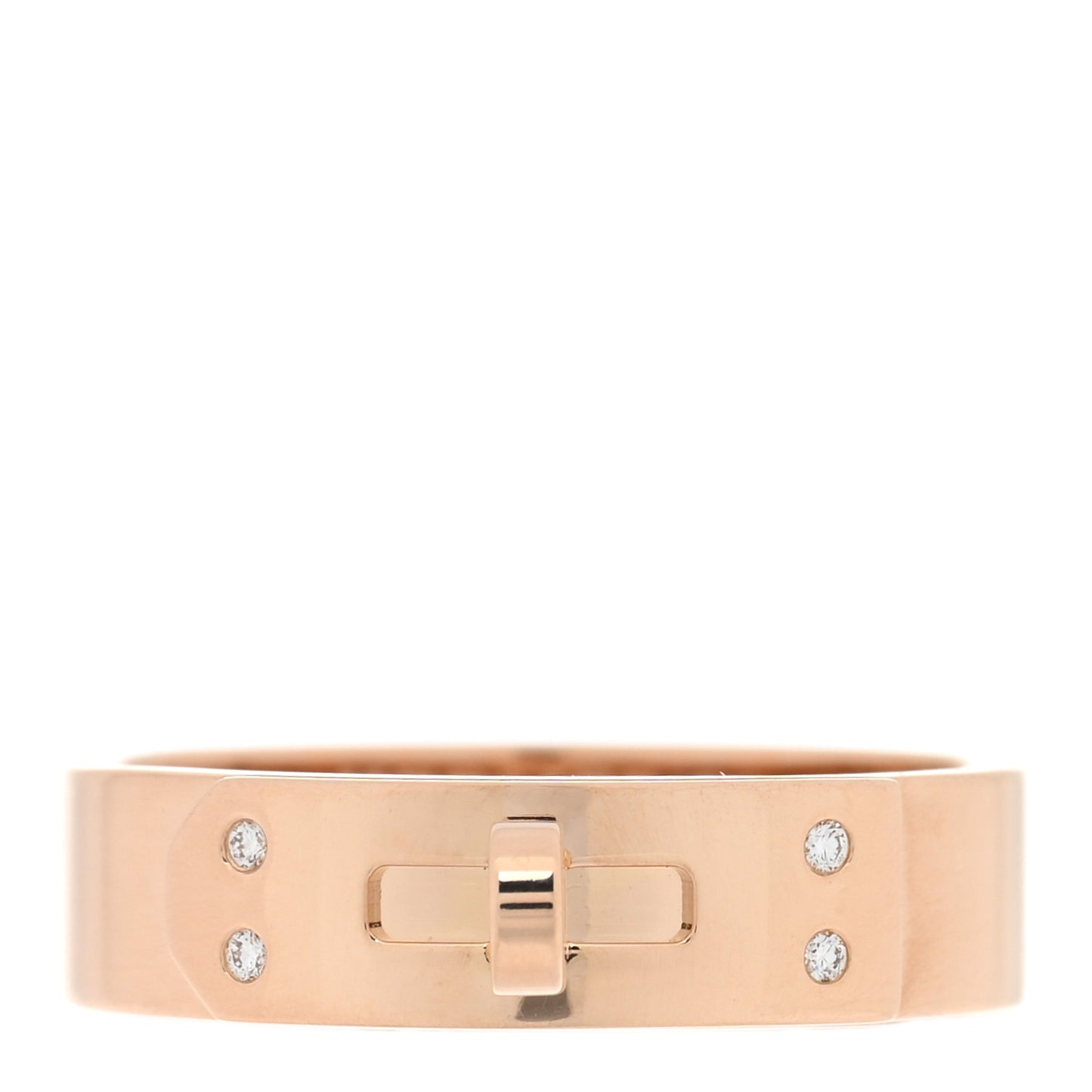18K Rose Gold Diamond PM Kelly Ring 54 7