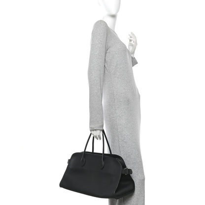 The Row Matte Grained Calfskin EW Margaux Black 2 of 11