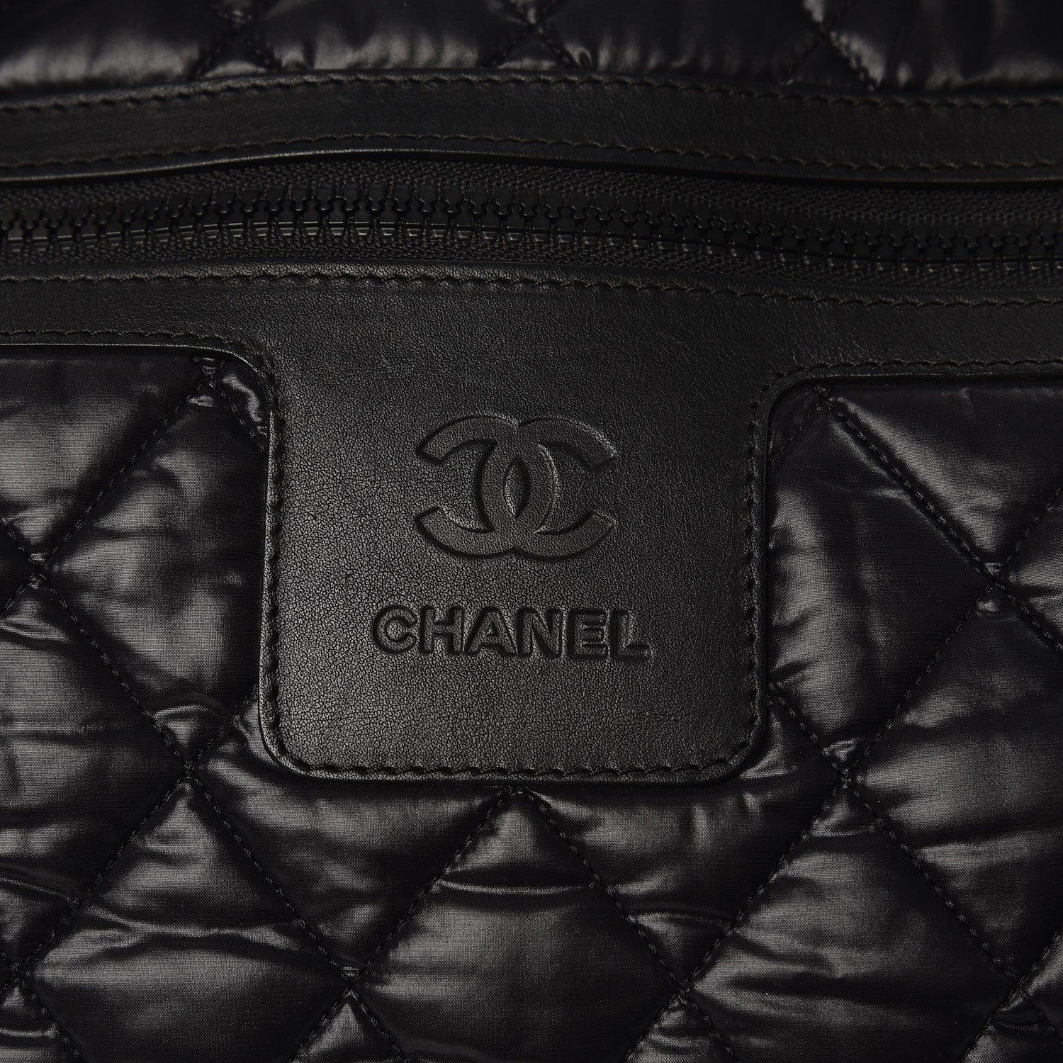 Chanel Nylon Quilted Coco Cocoon Bowler Black 7 of 8