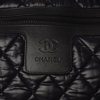Chanel Nylon Quilted Coco Cocoon Bowler Black 7 of 8