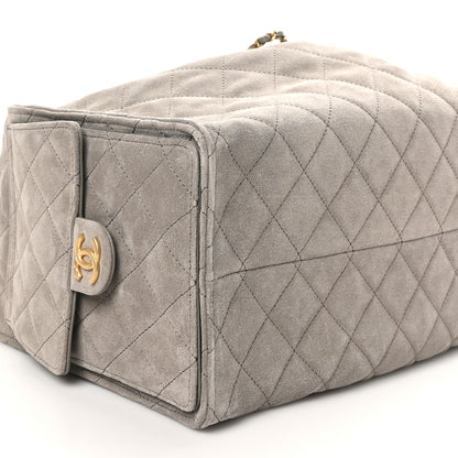 Chanel Suede Quilted Medium Chanel 25 Handbag Dark Grey 9 of 10