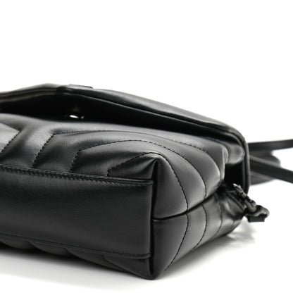 Saint Laurent Calfskin Y Quilted Monogram Toy Loulou Crossbody Bag Black 10 of 11
