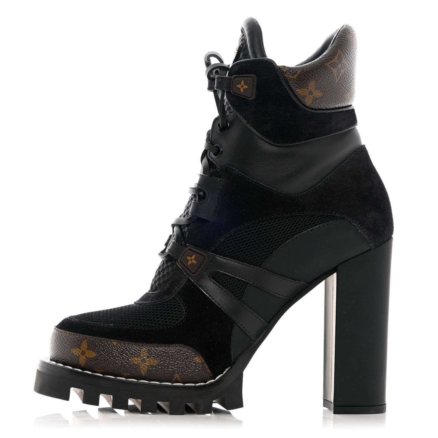 Louis Vuitton Suede Calfskin Monogram Star Trail Ankle Boots 40 Black 1 of 9