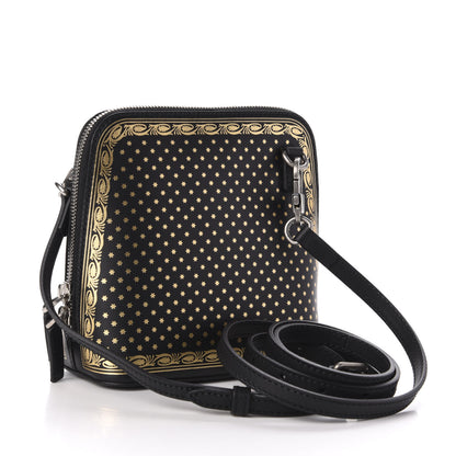 Gucci X SEGA Calfskin GUCCY Stars Mini Dome Shoulder Bag Black Gold 3 of 10