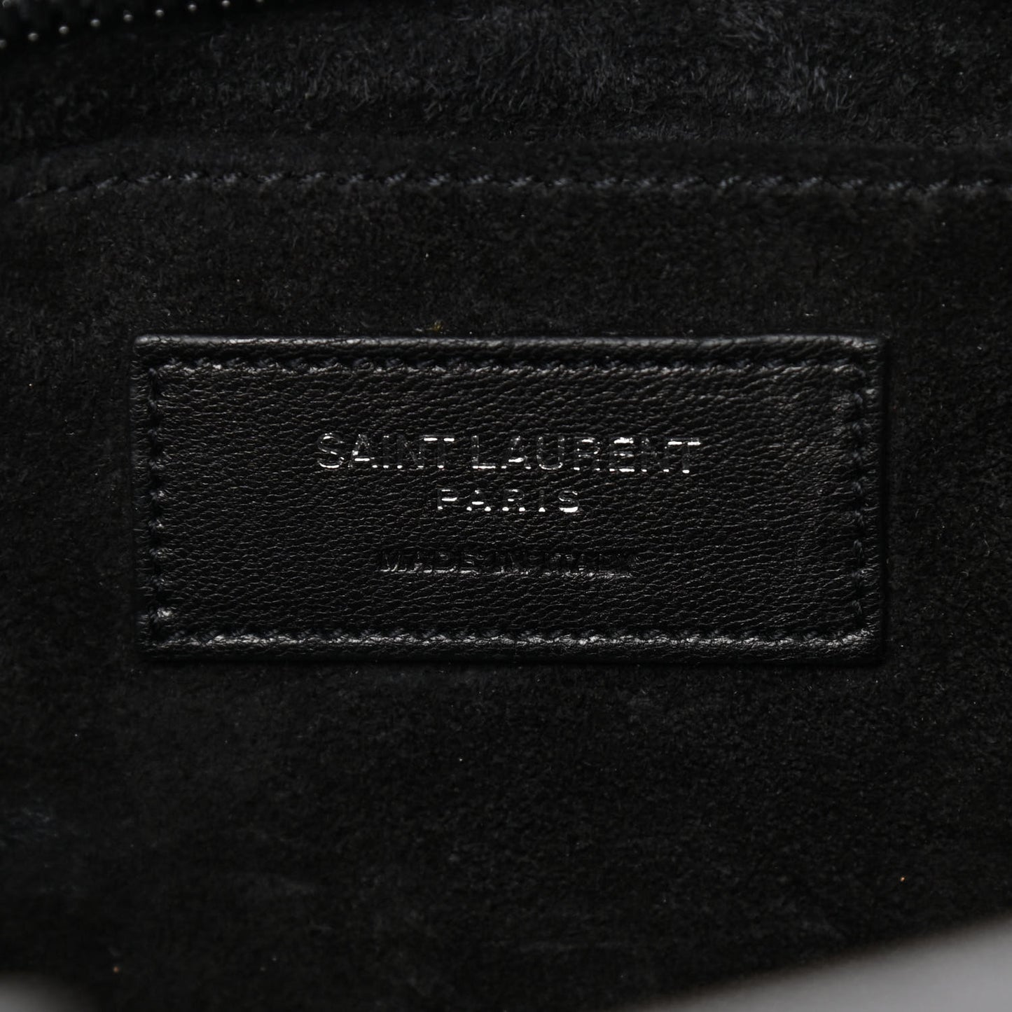 Calfskin Crocodile Embossed Monogram Baby Cabas Black
