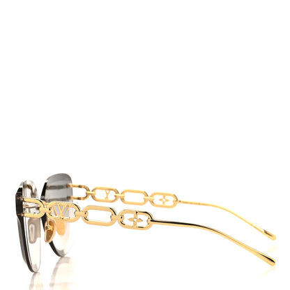 Louis Vuitton Metal Rimless LV Jewel Cat Eye Sunglasses Gradient Blue 3 of 7