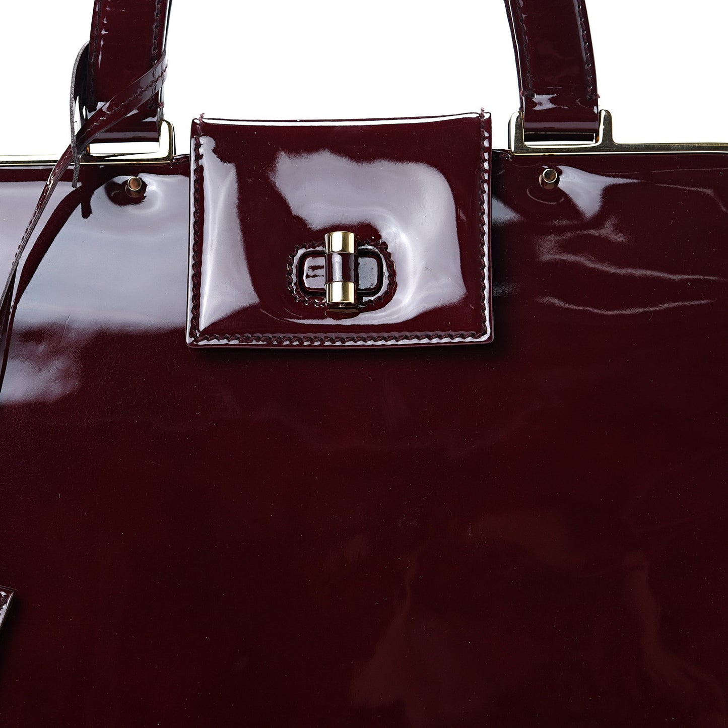 Patent Calfskin Large Uptown Burgundy