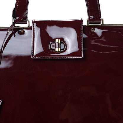 Saint Laurent Patent Calfskin Large Uptown Burgundy 7 of 13