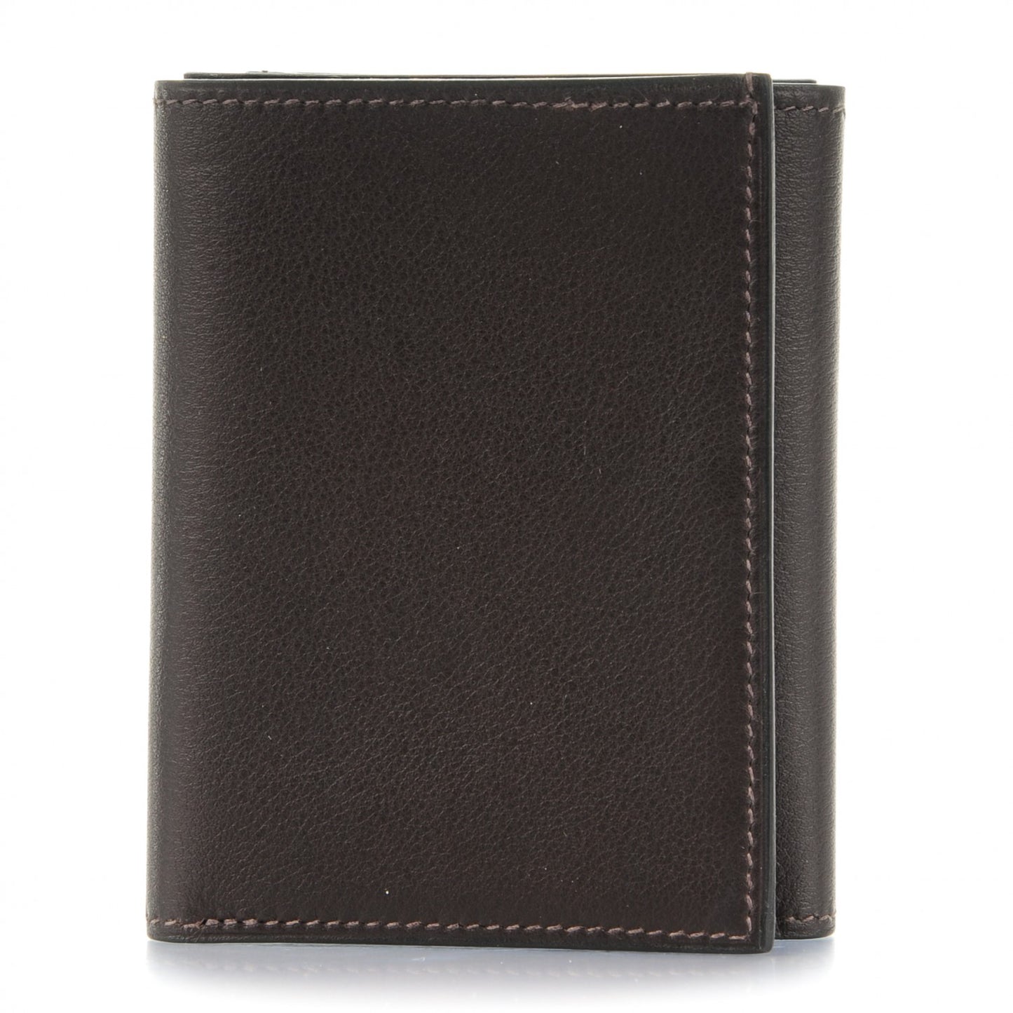 Swift Mens Citizen Twill Petit Fil d'Argent Tri-Fold Wallet Ebene Cannelle