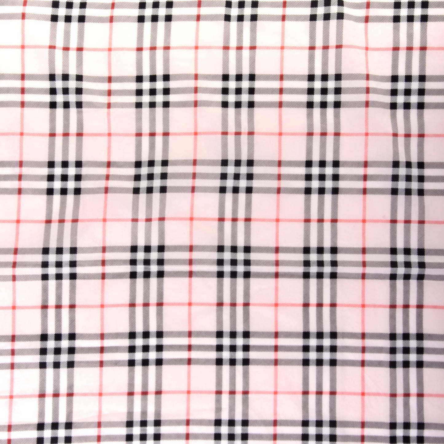 Cotton House Check Square Scarf Light Pink