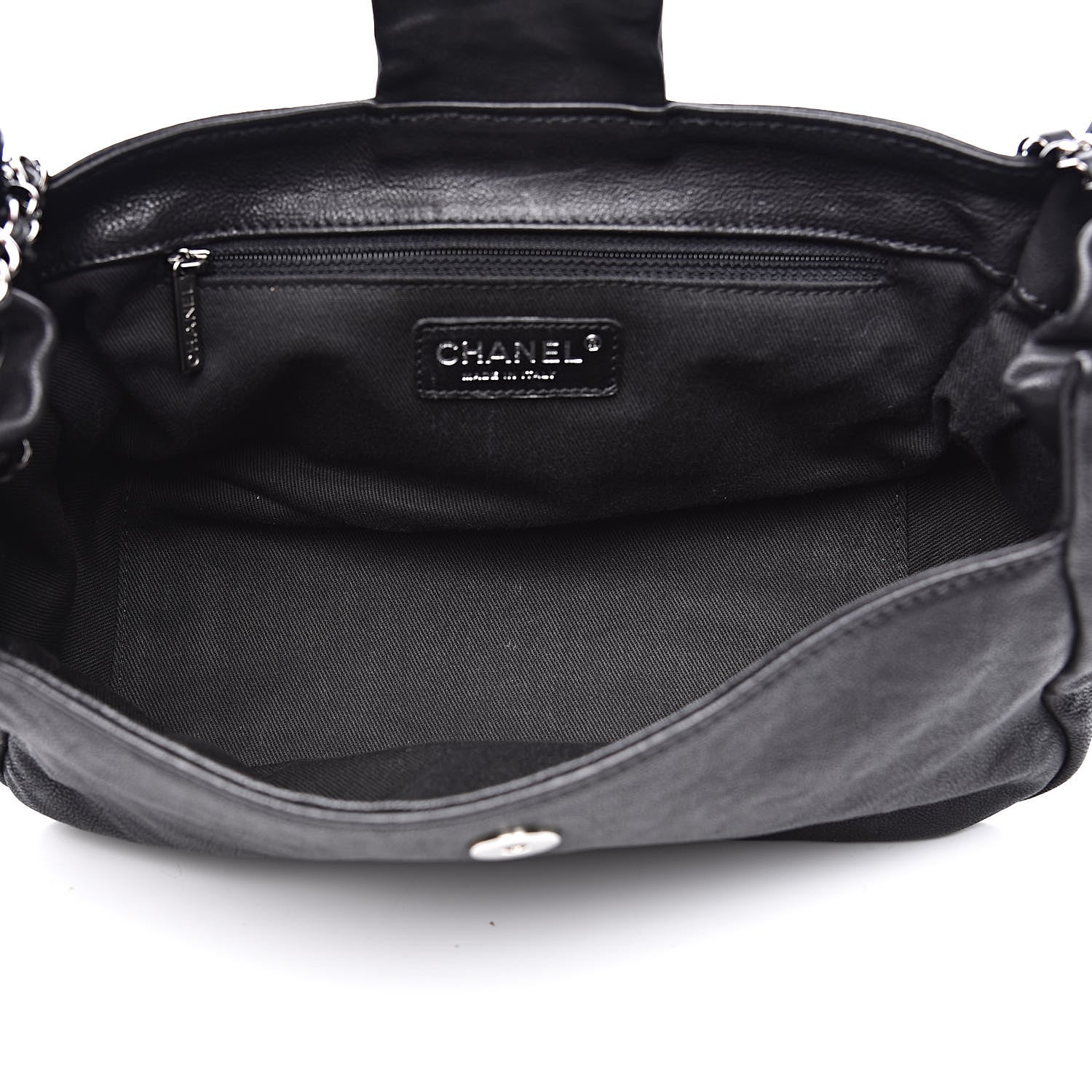 Chanel Calfskin Diamond Stitch Accordion Flap Black 5 of 10