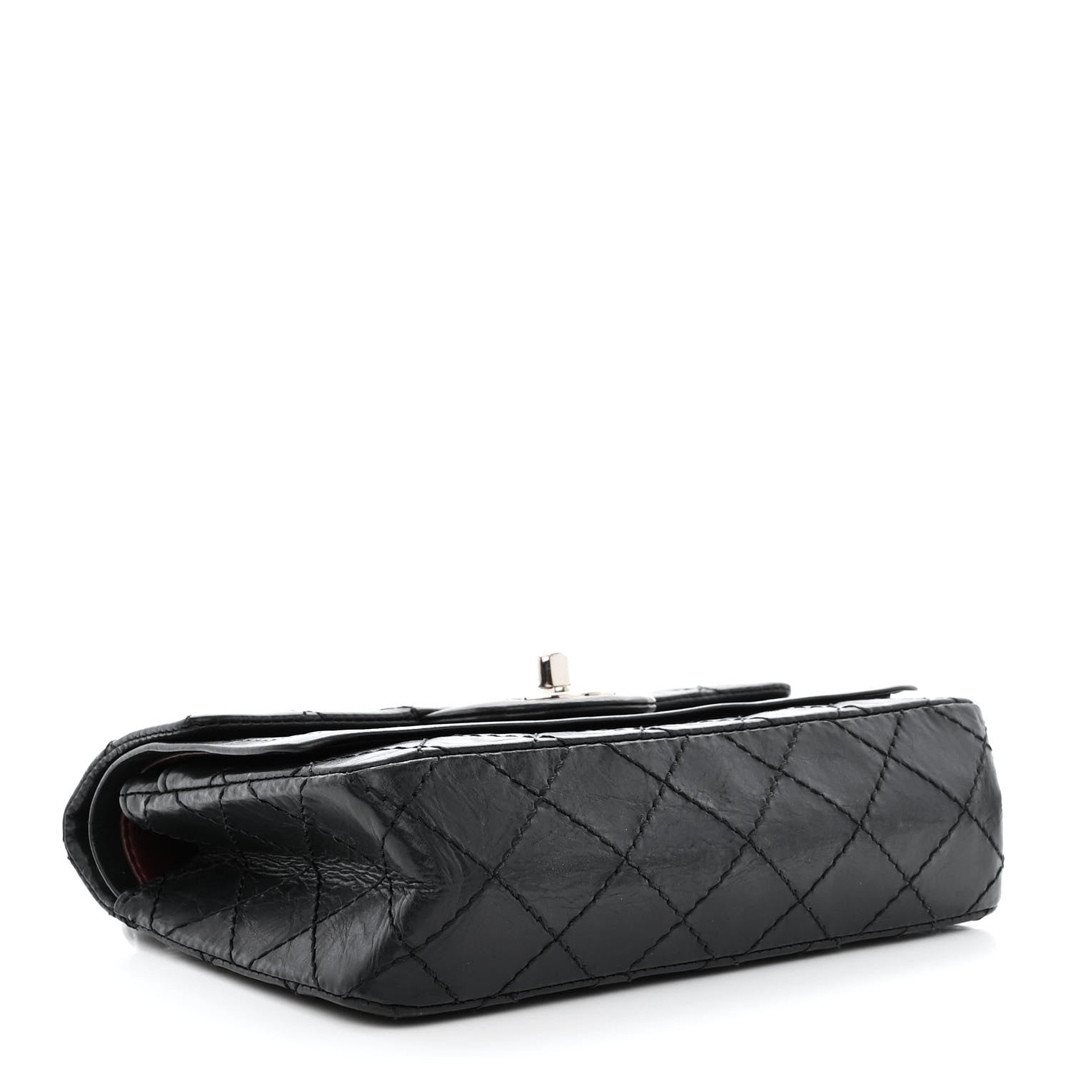 Chanel Aged Calfskin Quilted Mini Rectangular Double Flap Black 4 of 15
