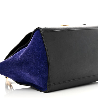 Celine Smooth Calfskin Suede Medium Tri-Color Trapeze Indigo 8 of 16