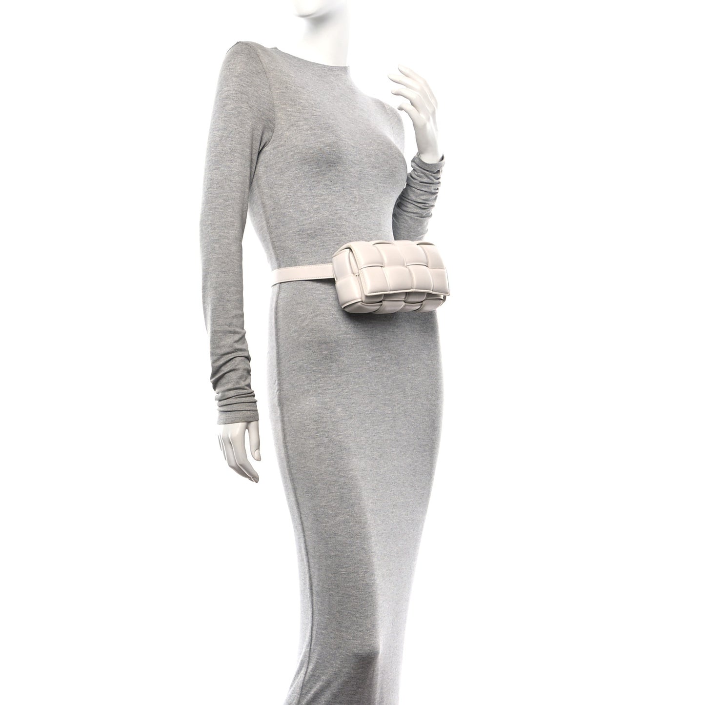 Nappa Maxi Intrecciato Padded The Belt Cassette Bag White