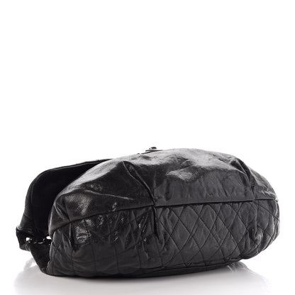 Chanel Crumpled Caviar Quilted Maxi Elastic Flap Black 4 of 15