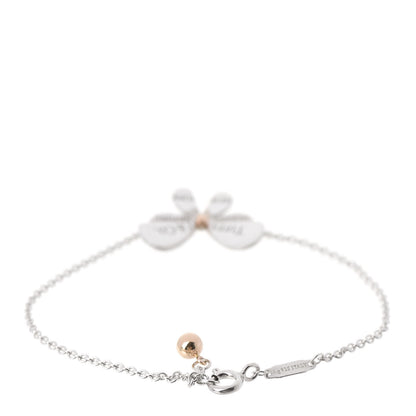 Tiffany Sterling Silver 18K Rose Gold Return to Tiffany Love Bugs Butterfly Chain Bracelet 2 of 6