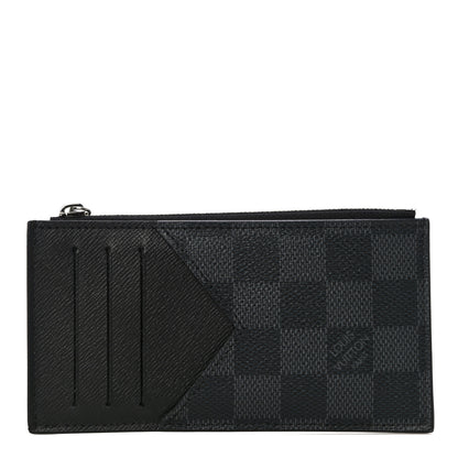 Louis Vuitton Damier Graphite Taiga Coin Card Holder 1 of 9