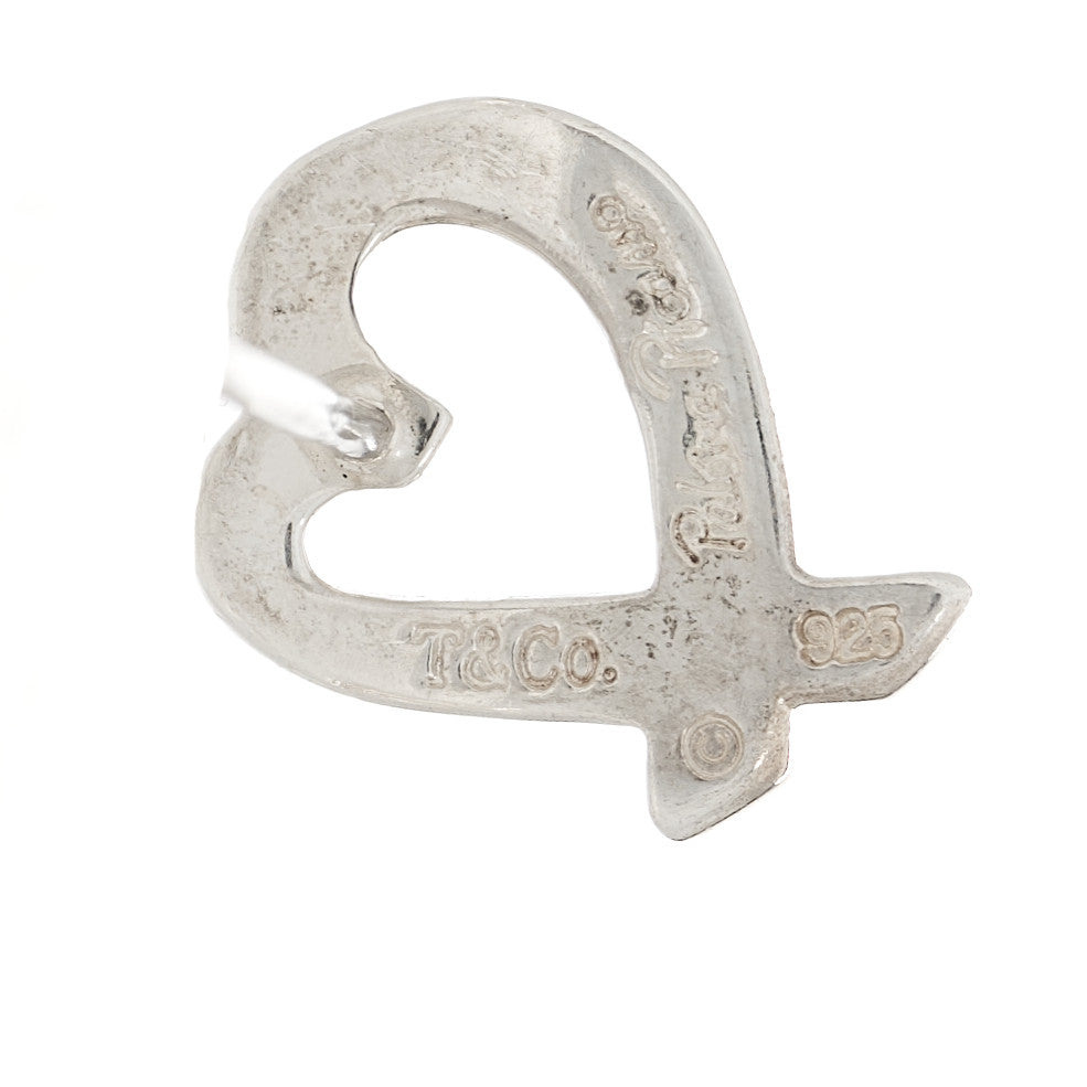 Tiffany Sterling Silver Mini Paloma Picasso Loving Heart Earrings 4 of 4