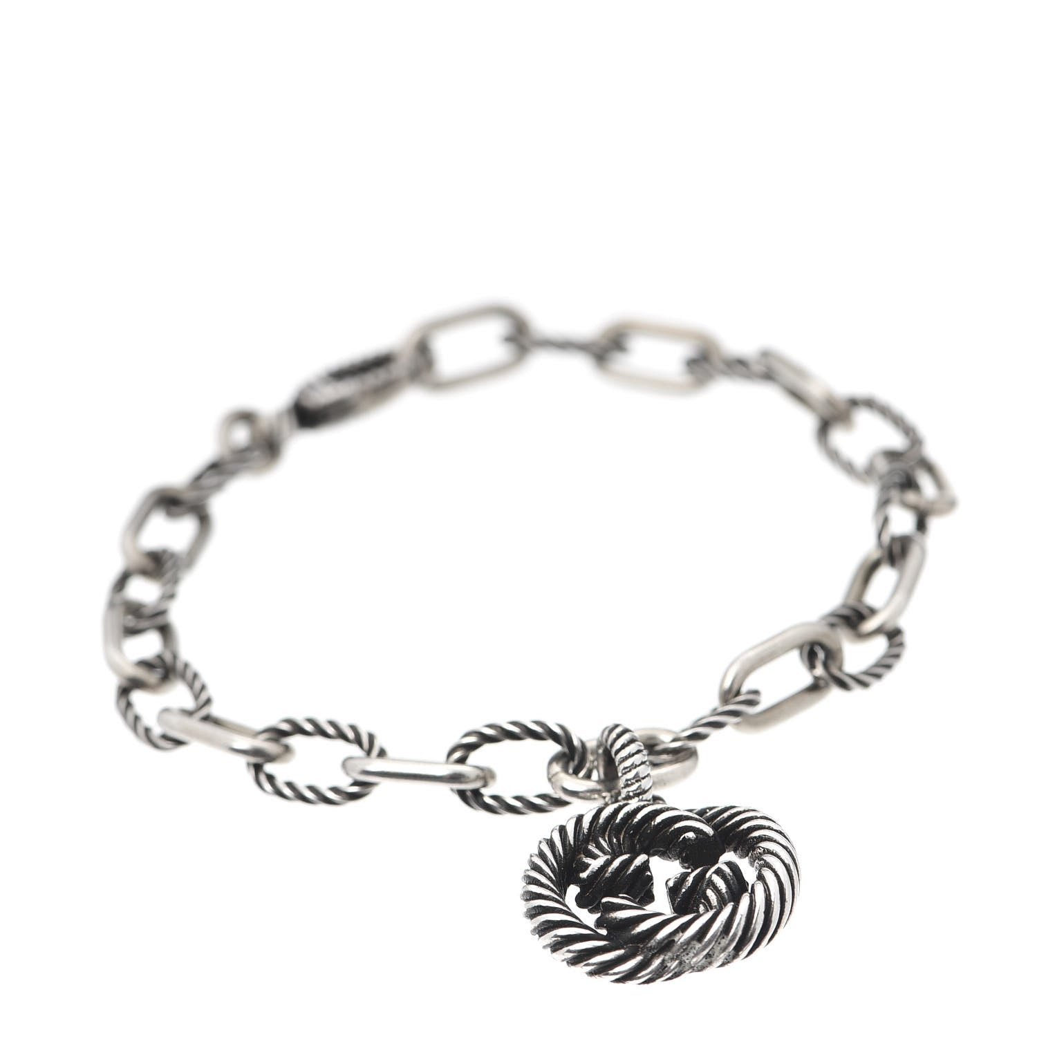 Gucci Sterling Silver Interlocking G Charm Bracelet 1 of 6