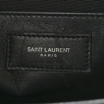 Saint Laurent Calfskin Medium Heart Bolts Monogram Kate Satchel Black 7 of 17