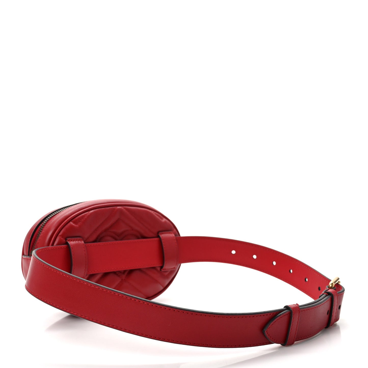 Calfskin Matelasse GG Marmont Belt Bag 75 30 Hibiscus Red