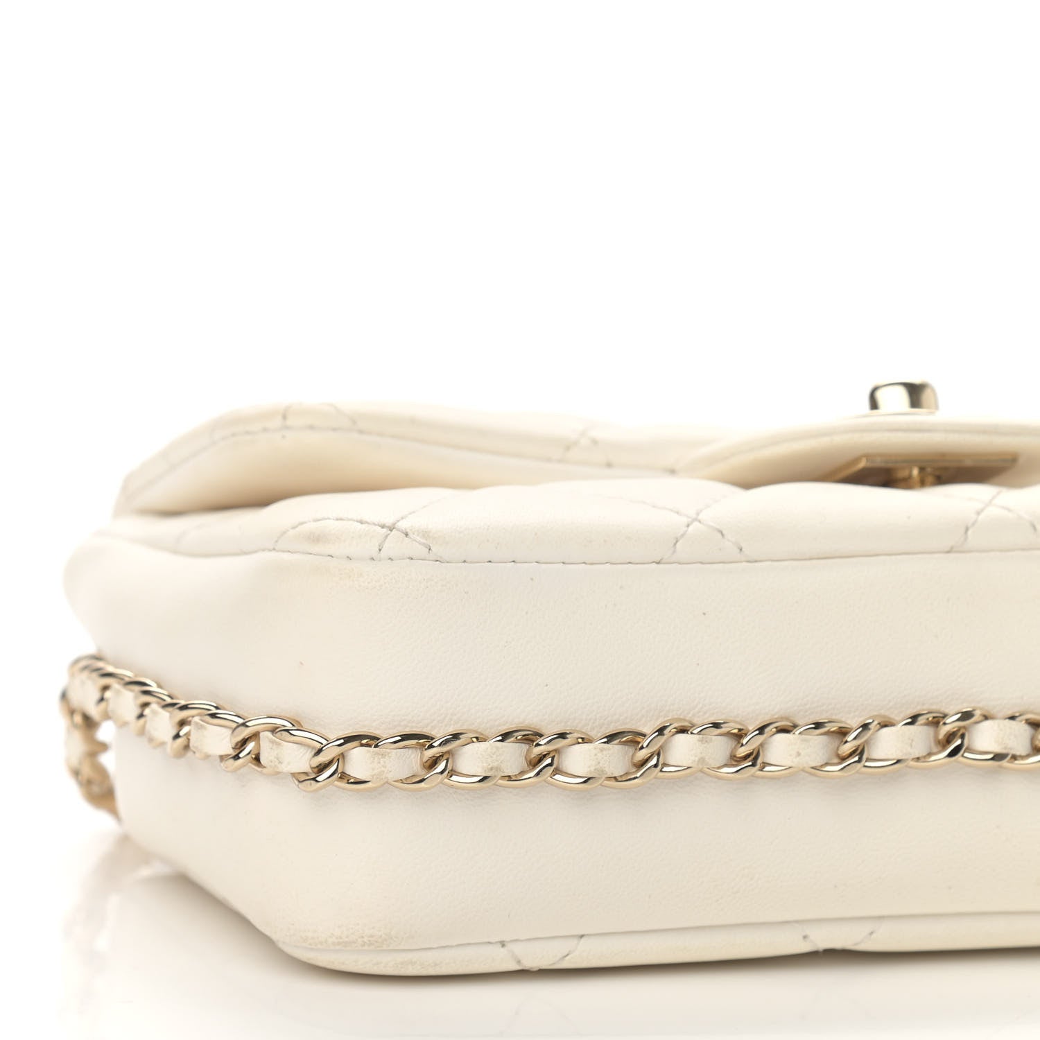 Chanel Lambskin Quilted Mini My Precious Flap White 9 of 17