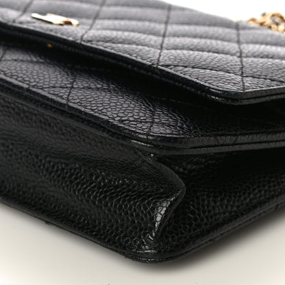 Chanel Caviar Quilted Wallet On Chain WOC Black 10 of 13